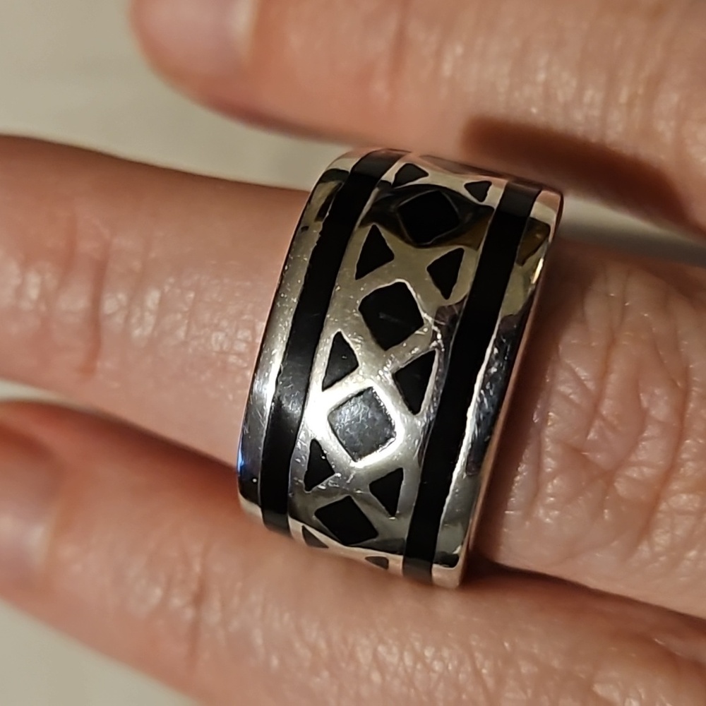 Stainless Square Mens ring - Picture 5 of 6